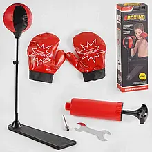 Боксерський набір дитячий з грушею, рукавичками на стійці 320-31 (Висота стійки від 67 до 104 см)