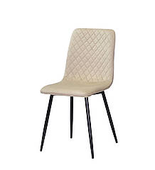 Стілець Milton  бежевий велюр OR- 851 на металевих чорних ногах