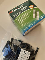 Для On call extra глюкометр тест смужки 50шт і 50 ланцет для Глюкометр On call extra Термін 10.2026 р.