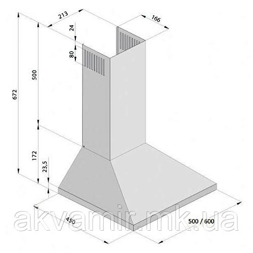 Вытяжка для кухни Fabiano Base 60 Inox (нерж. сталь) купольная - фото 4 - id-p272569194