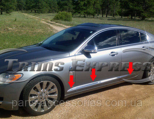 Jaguar XF 2008-2015 Хромові накладки молдинги на двері комплект Нові, фото 1