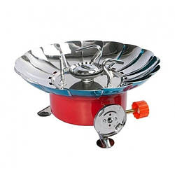 Туристичний портативний газовий пальник Kovar ZT-203 із захистом від вітру плита