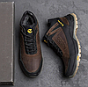 Чоловічі зимові шкіряні черевики кросівки (натуральна шкіра) коричневі на хутрі, чоловіче взуття на зиму, розмір 40 41 42 43 44 45, фото 2