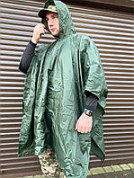 Военный дождевик плащ-палатка ЗСУ олива тактический дощовик пончо армейский плащ накидка от дождя