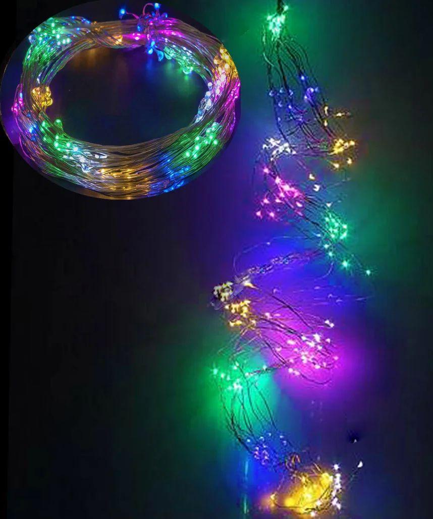 Гірлянда РОСА-пучок 100LED, 10ліній за 1 метром, Мультик-колір