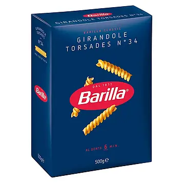 Макарони Barilla Girandole Torsades №34 500гр, (12шт/ящ)