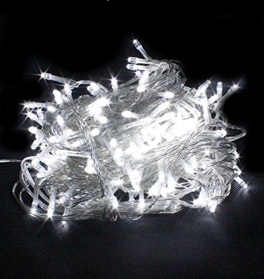 Гирлянда с Холодным Свечением Новогодняя 200 Ламп Белая 10 М ...