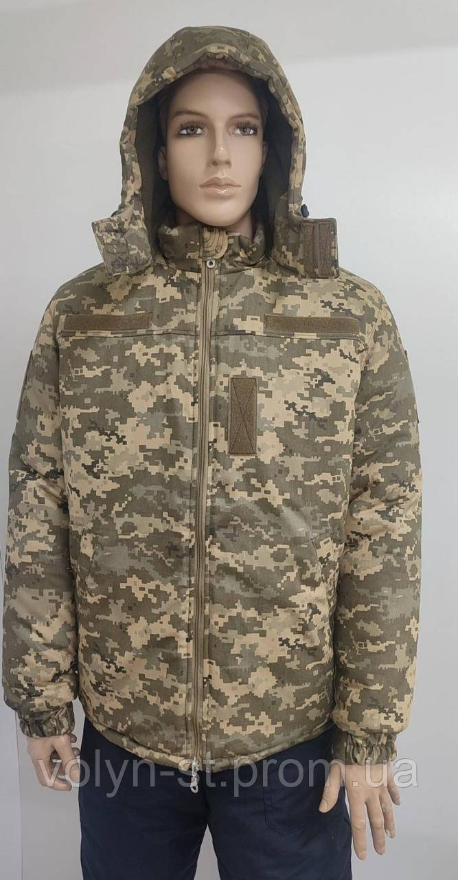 Куртка військова утеплена з капюшоном, тканина Саржа
