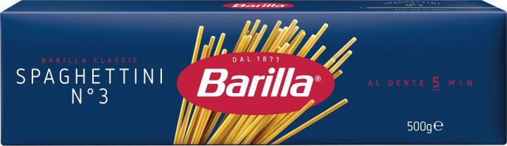 Макарони спагеті BARILLA Spaghettini №3 500г, 24шт/ящ