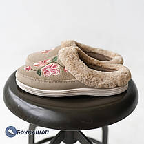 Жіночі капці для дому бежеві, фото 5