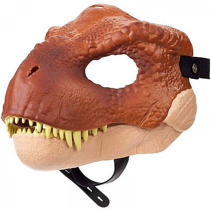 Jurassic World 3D маска динозавра тиранозавр рекс ті рекс із фільму "Світ Юрського періоду 2", коричнева