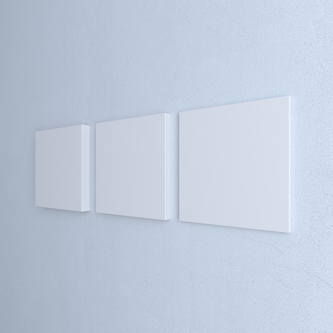 Гіпсові панелі 3D Gipster Led квадрати 250*250*10,20,30 мм Білий