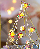 Гірлянда РОСА-фігурки нитка 20LED, на батарейках, 2метри, Теплий білий колір