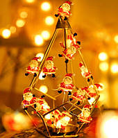 Гірлянда РОСА-фігурки нитка 20LED, на батарейках, 2метри, Теплий білий колір