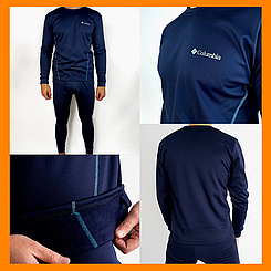 Німецька чоловіча термобілизна Columbia на флісі до -35 градусів з начосом розмір XXL синій
