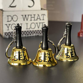 Дзвоник міні на брелку "Ring for Sex", мікс, Колокольчик брелок "Хочу секса"