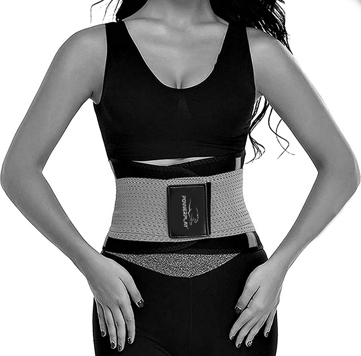 Пояс-корсет PowerPlay для підтримки спини та живота еластичний коригуючий для тренувань і реабілітації, фото 1