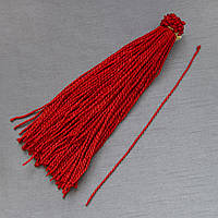 Браслет красная нить шелк переплетение двух нитей косичка тонкий 2 мм длина 19 см упаковка 100 штук