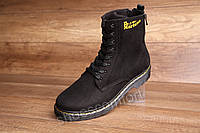 Мужские зимние ботинки, берцы, сапоги в стиле Dr. Martens кожаные черные размер 41 (27,2 см)