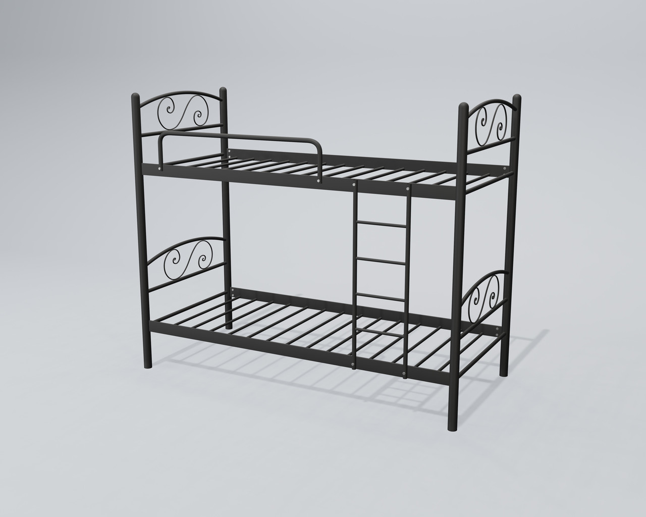 Двоярусне металеве ліжко Віола Чорний Оксамит 80*190 см (Tenero TM)