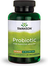 Пробіотики Swanson, Probiotic for Digestive Health 20 Billion CFU 60 VCaps