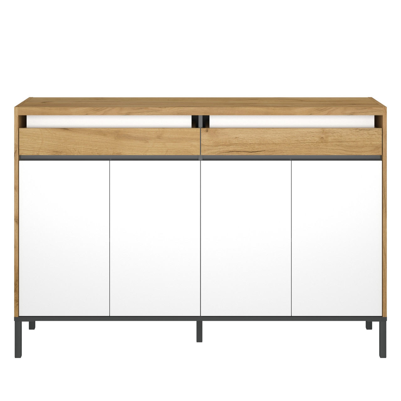 Комод 4D2S Палмор Palmor крафт золотий/білий ВМВ, фото 1