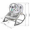 Шезлонг качалка з вібрацією Ricokids сіре (Польща), фото 2