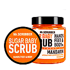 Скраб для тіла Mr Scrubber Mandarin Sugar Baby Hands Feet&Body Scrub мандарин 300 гр, фото 2