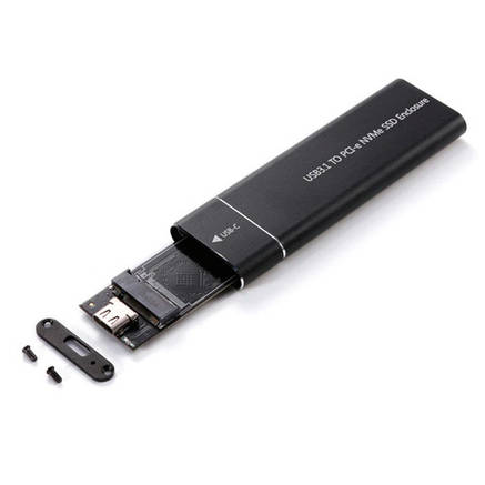 Кишеня корпус M.2 NVMe жорсткого диску SSD, 10Гбс, USB 3.1 Type-C, фото 3