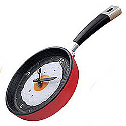 Годинник настінний  "Сковорідка" (19 х 36 х 5 см) Червоний