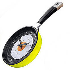 Годинник настінний  "Сковорідка" (19 х 36 х 5 см) Лимонний