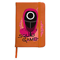 Блокнот софт тач в линию А5 96 листов Круг Рабочий солдат Игра в кальмара (Squid Game) Оранжевый