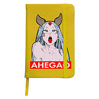 Блокнот софт тач в линию А5 96 листов Ахэгао девушка-рот лого(Ahegao girl logo) Желтый (92288-3509-SY)