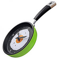 Годинник настінний  "Сковорідка" (19 х 36 х 5 см) Салатовий