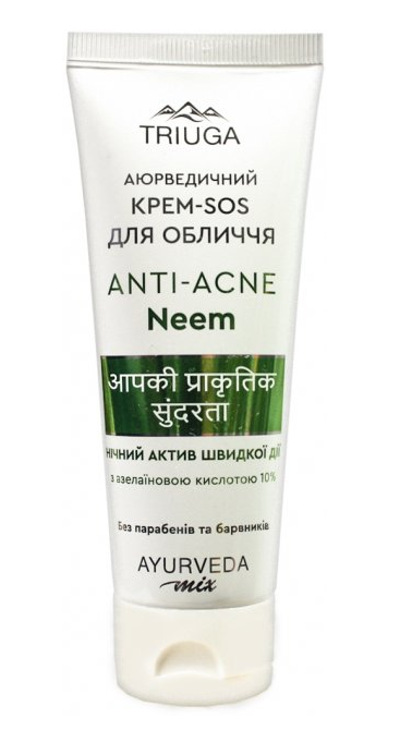 Нічний крем-SOS для проблемної шкіри обличчя Triuga Anti-Acne Neem 75 ml