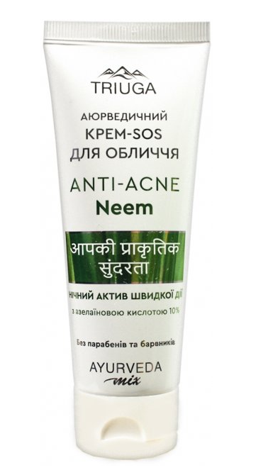 Ночной крем-SOS для проблемной кожи лица Triuga Anti-Acne Neem 75 ml ...