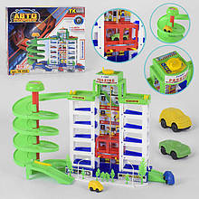 Гараж паркінг дитячий 922, Сіті паркінг із ліфтом і 4 машинками