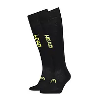 Шкарпетки Head Ski Graphic Kneehigh Black Yellow 2P розмір 43-46