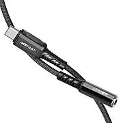 Кабель (перехідник) ACEFAST C1-07 Type-C - Mini-jack 3.5 мм 0.18 м Чорний
