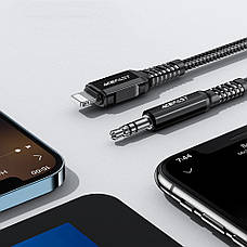 Кабель (перехідник) ACEFAST C1-06 Lightning - Mini-jack 3.5 мм 0.18 м Чорний, фото 4