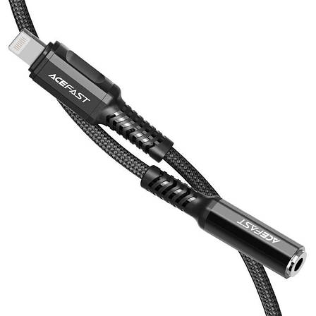 Кабель (перехідник) ACEFAST C1-05 Lightning - Mini-jack 3.5 мм 0.18 м Чорний, фото 1