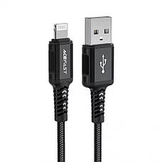 Кабель для зарядки телефона/ смартфона ACEFAST C4-02 USB - Lightning 2.4 A 1.8 м Чорний, фото 3