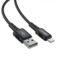 Кабель для зарядки телефона/ смартфона ACEFAST C4-02 USB - Lightning 2.4 A 1.8 м Чорний, фото 4