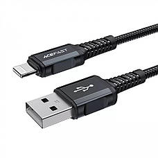 Кабель для зарядки телефона/ смартфона ACEFAST C4-02 USB - Lightning 2.4 A 1.8 м Чорний, фото 5