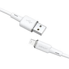 Кабель для зарядки телефона/ смартфона ACEFAST C2-02 USB - Lightning 2.4 А 1.2 м Білий, фото 4