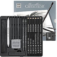 Набір із 20 предметів CRETACOLOR Black Box 20 Charcoal Drawing Set