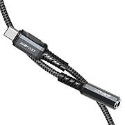 Кабель (перехідник) ACEFAST C1-07 Type-C - Mini-jack 0.18 м Сірий
