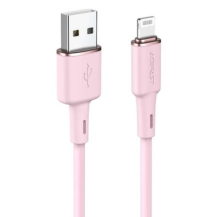 Кабель для зарядки телефона/ смартфона ACEFAST C2-02 USB - Lightning 2.4 А 1.2 м Рожевий, фото 3