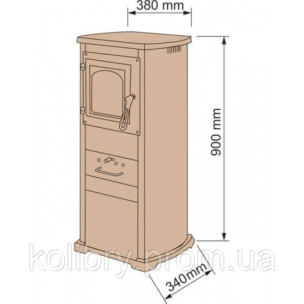 Піч окремо стояча TERMO SISTEM KLASIK LUX TS-04R (RED) - фото 3 - id-p1709563701