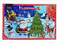 Большой адвент календарь с шоколадом на Новый год Merry Christmas Baron 200 грамм